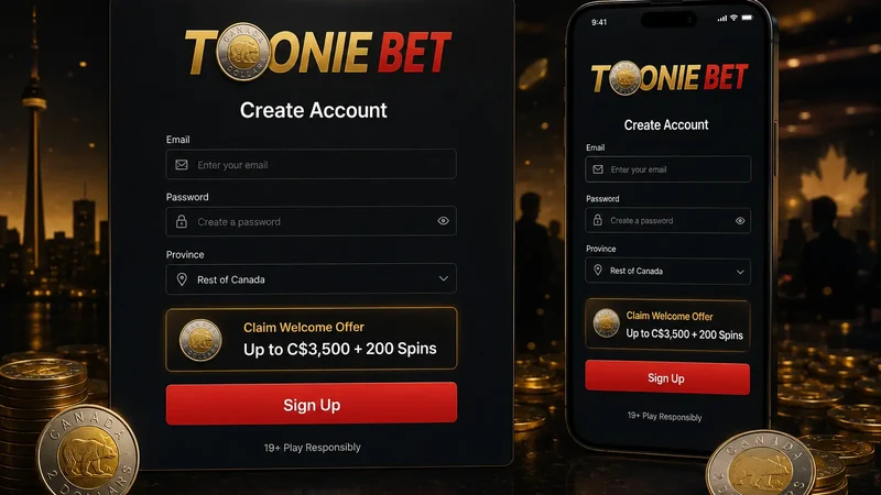 Toonie Bet 3 minute Canadian registration walkthrough